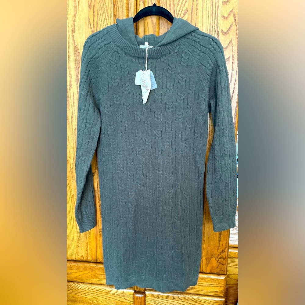 Mystree Olive green sweater dress